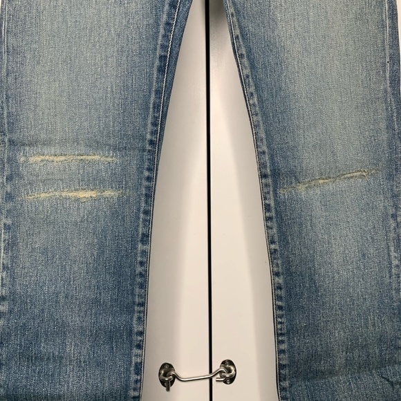 Saint Laurent Ripped Blue Denim Pants - Picture 5 of 11